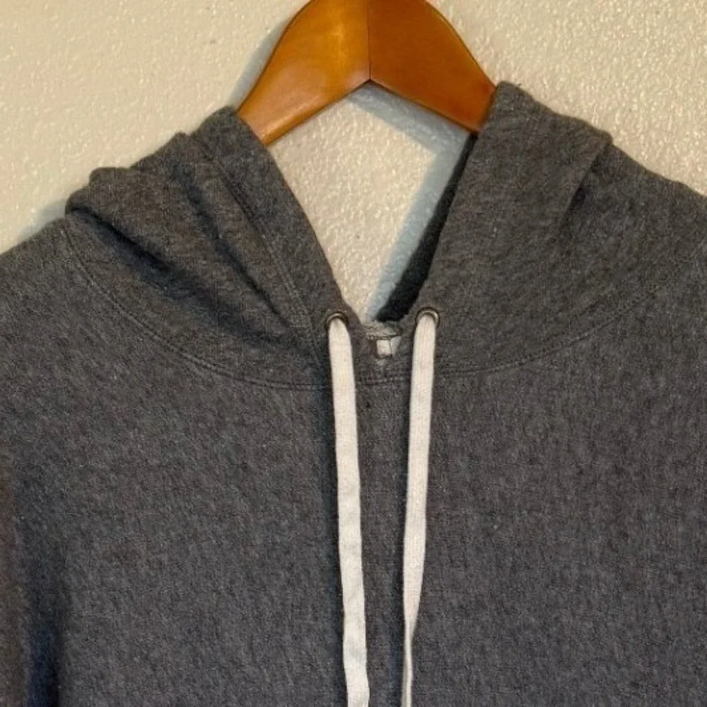 J.Crew Hoodie Women L Heather Gray Cotton Sweatshirt Loungewear Activewear‎